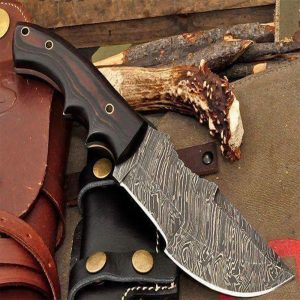 Damascus steel belt antique knife buckle – Red Knives